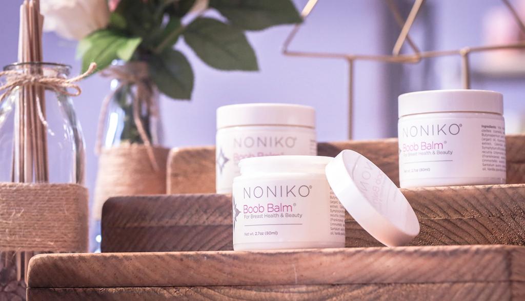 Noniko’s Boob Balm serves a dual purpose. It moisturizes oft-neglected chest skin while introducing a routine that makes critical self-breast checks a daily occurence. (IBE NY 2018 Biggest Beauty Trends)