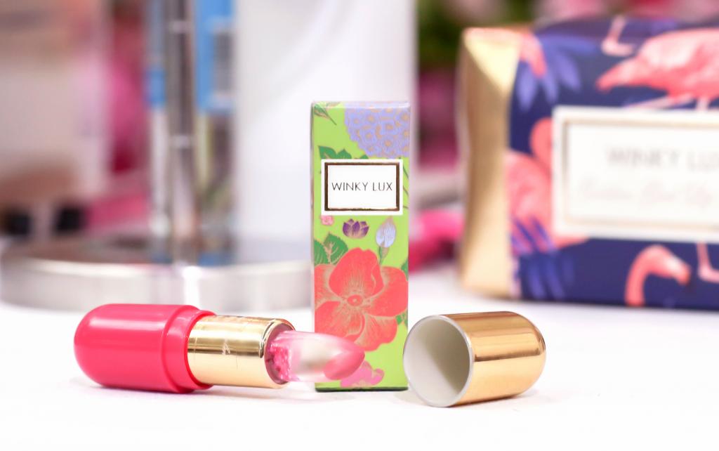 Winky Lux was one of two IBE London makeup brands presenting pH-activated color-changing lip balms to exhibition attendees. (Latest Beauty Trends From IBE London)