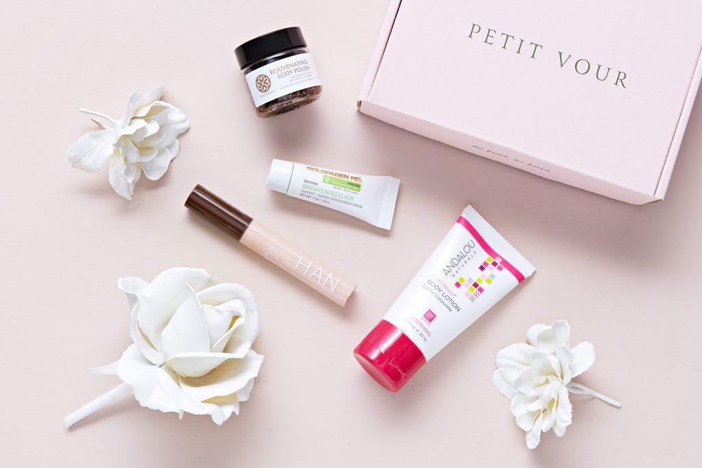 Cruelty-free subscription beauty box concept Petit Vour 