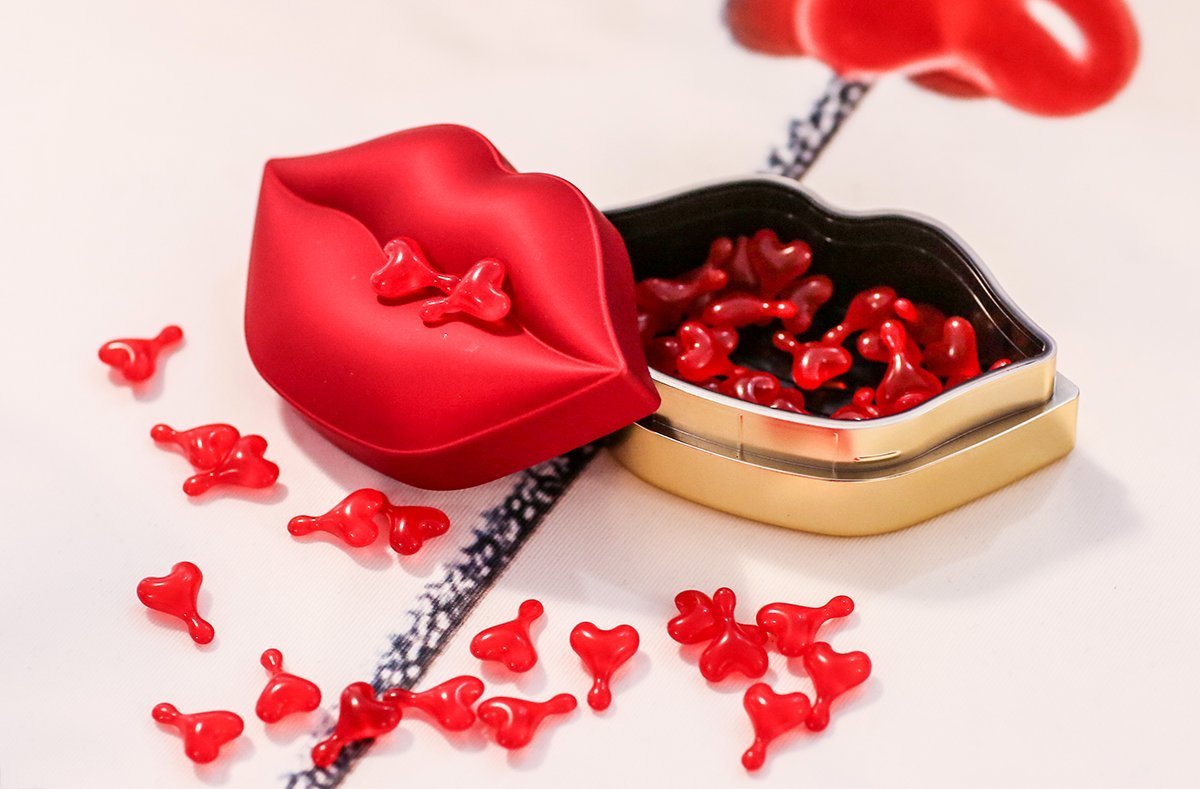 wrapped-in-whimsy-Kocostar-Lip-mask Fanciful packaging with signature looks is designed for today's need for social sharing. Kocostar's 30-count tin of its Plump Lip Capsule Mask retails for $38. (Big-Time Beauty Trends At IBE LA)