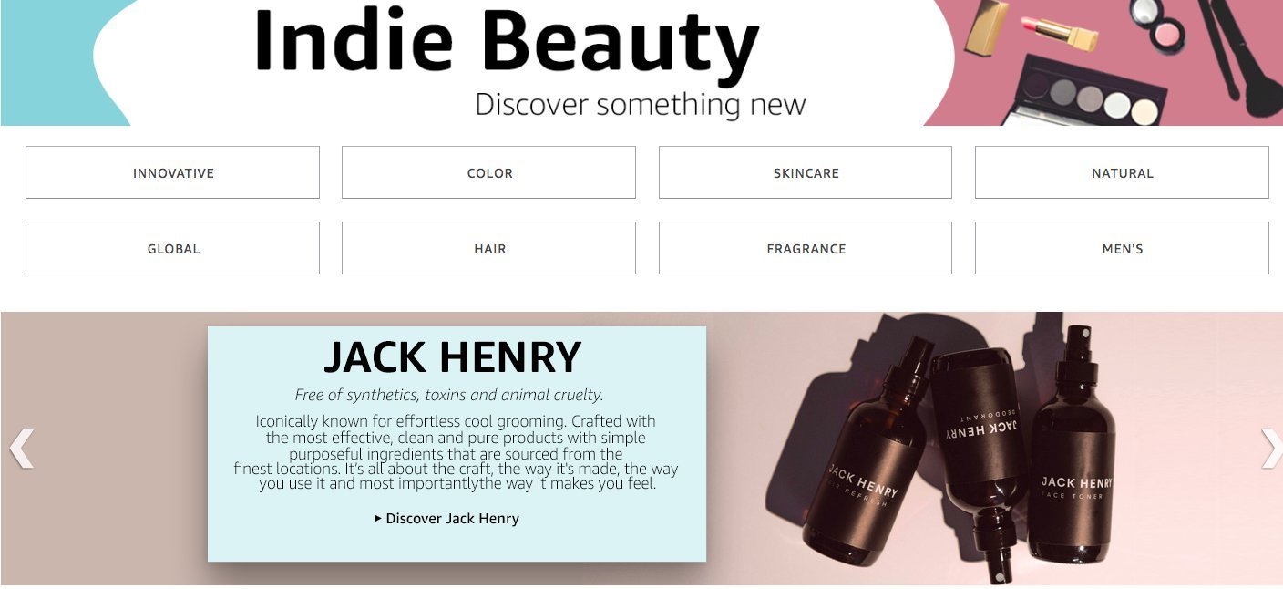 Amazon Revamps Indie Beauty Platform And Promotes Indie Beauty Product Deals