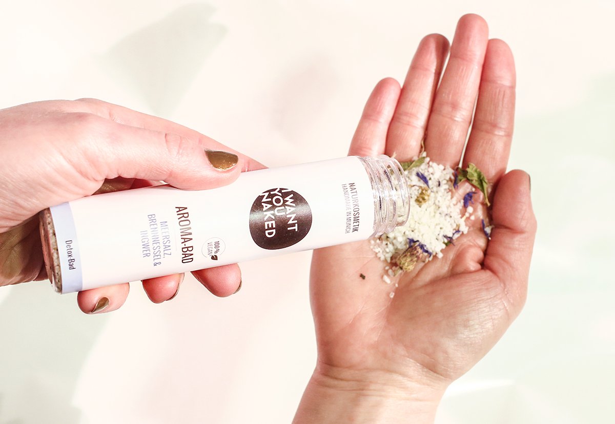 I Want You Naked aroma baths I Want You Naked's aroma baths are mineral-rich salt bath soaks full of healing herbal ingredients to stimulate, soothe or detoxify—like a bathtub-sized cup of your favorite tea. (The Biggest Beauty Trends From The First IBE Berlin)