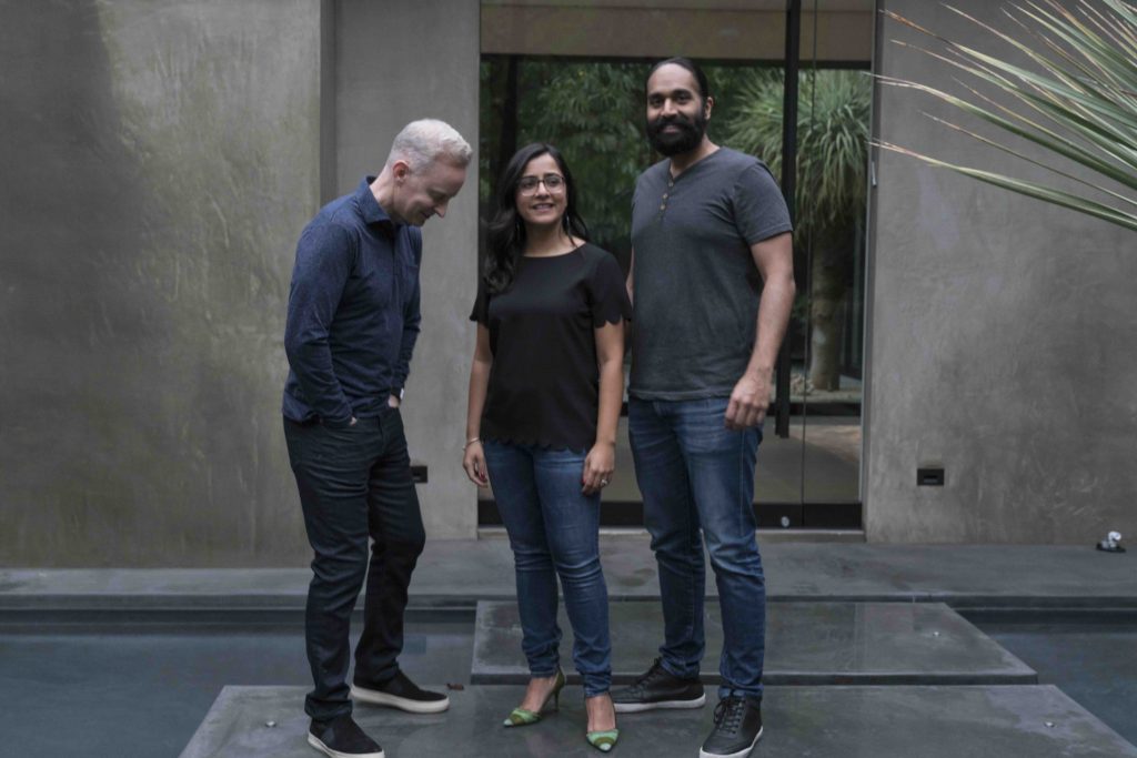 Collective Laboratories co-founders Peter Brack, Sarah Fotis and Kuldeep Singh