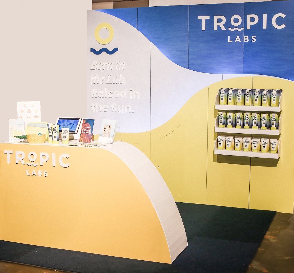 Indie brands never fail to impress with their innovative approaches to expressing their core values in visual and material form. Here, Tropic Labs used cardboard—cardboard!—to manifest a new approach towards sustainable exhibition spaces.