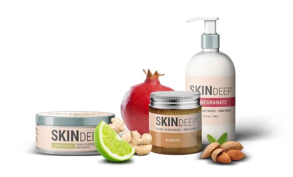 Skin Deep today offers a tight selection of three products priced from $11.99 to $18.99: Body Scrub, Body Wash and Body Souffle.