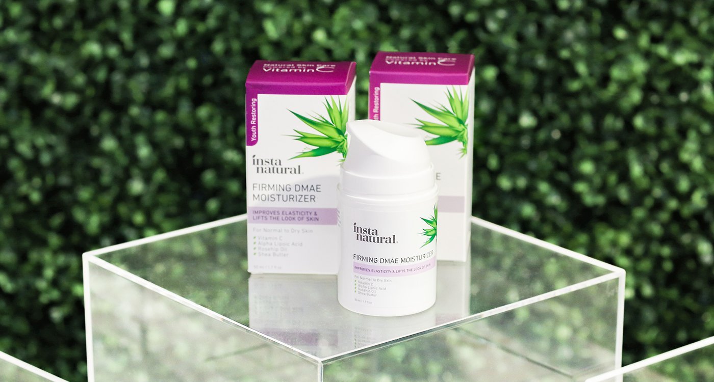 Amazon superstar InstaNatural’s new skincare product Firming DMAE Collagen Serum pairs DMAE or dimethylethanolamine, an ingredient ingested to improve memory, with plant collagen, vitamin C and hyaluronic acid. (IBE NY 2019 Beauty Trends)