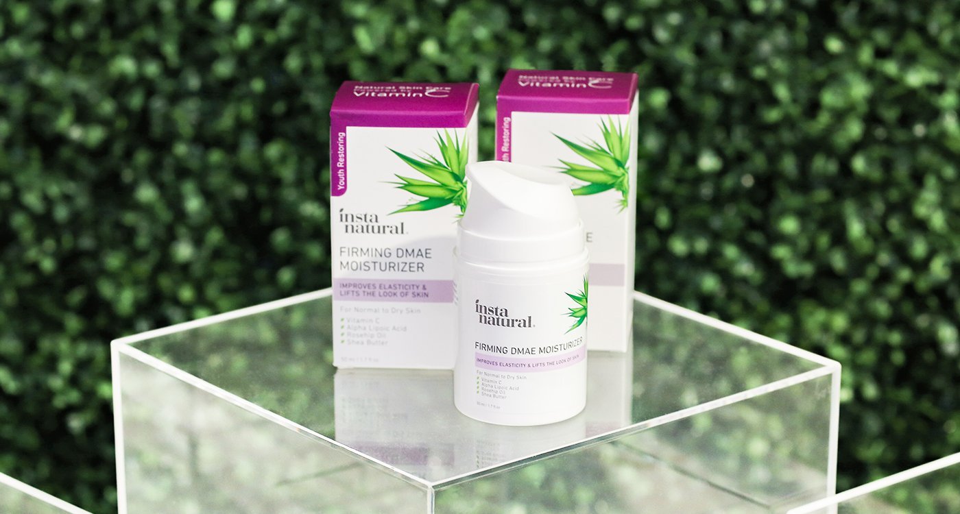 Amazon superstar InstaNatural’s new skincare product Firming DMAE Collagen Serum pairs DMAE or dimethylethanolamine, an ingredient ingested to improve memory, with plant collagen, vitamin C and hyaluronic acid. (IBE NY 2019 Beauty Trends)