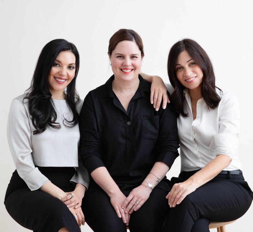 SkinTē co-founders Bassima Mroue, Elizabeth Zieg and Amy Bader