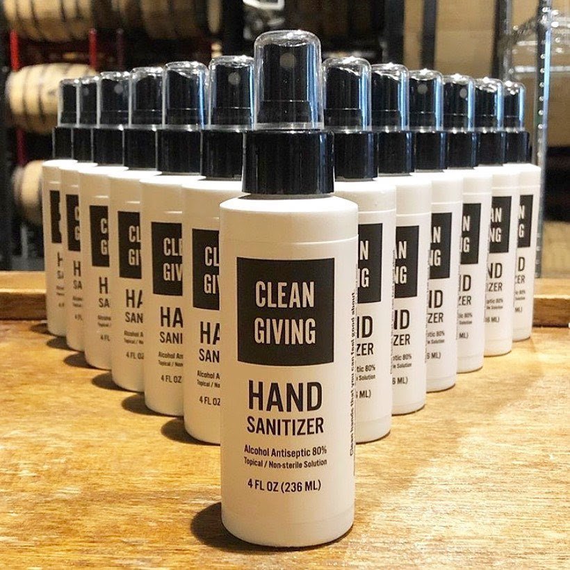 hand sanitizer brand Clean Giving