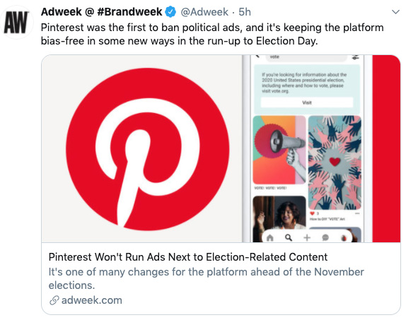 beauty brands and social media, Pinterest