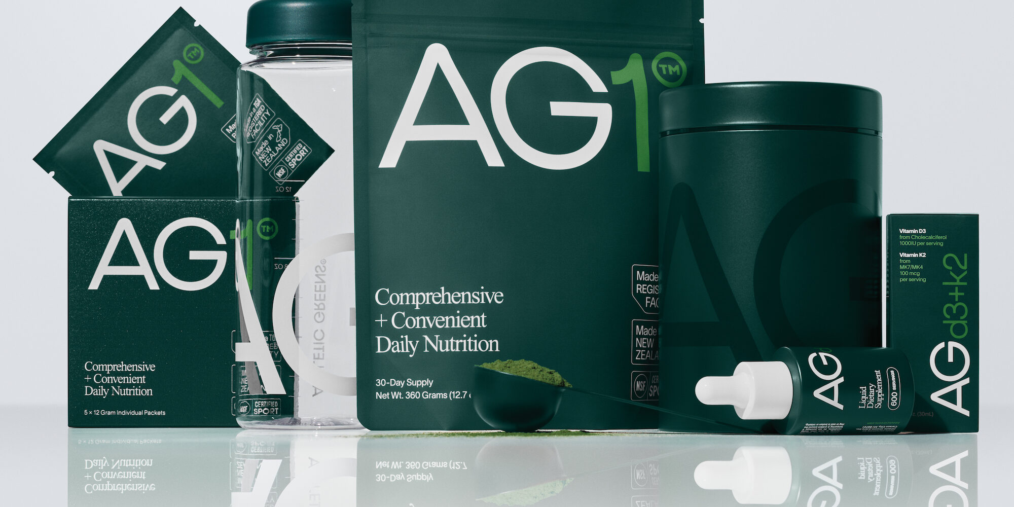 AG1 Athletic Greens bottle: Free promotion for December 2023