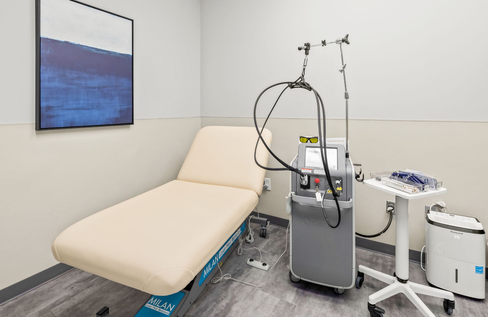 Inside a Milan Laser clinic room.